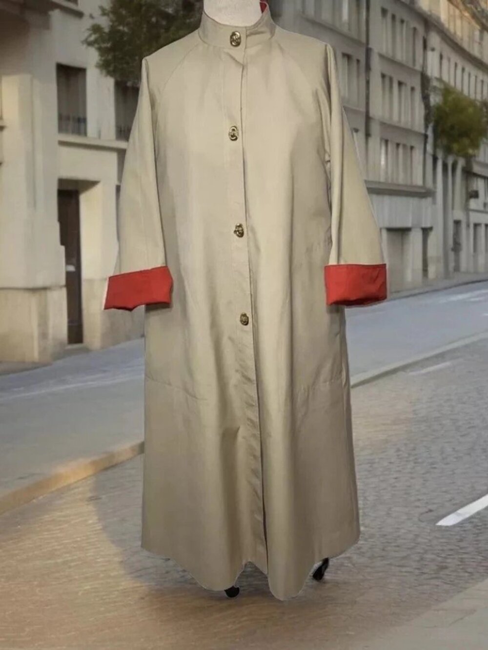 Bonnie Cashin 70’s Weatherware Trench Coat Russ Taylor Red Beige Turn Lock Coach